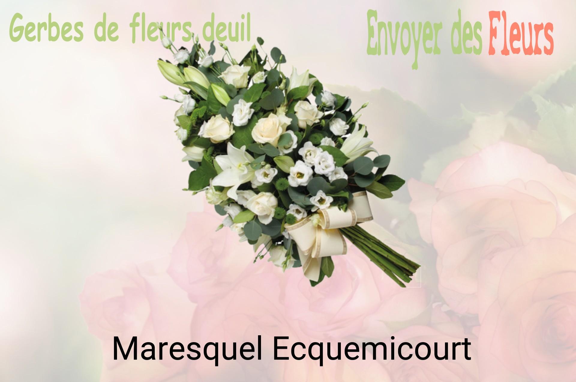 Gerbe de fleurs de deuil livrée à Maresquel-Ecquemicourt